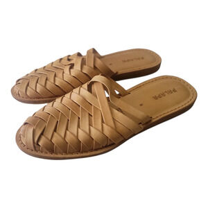 Palapa Comala leather Women Woven Mule Size US 9